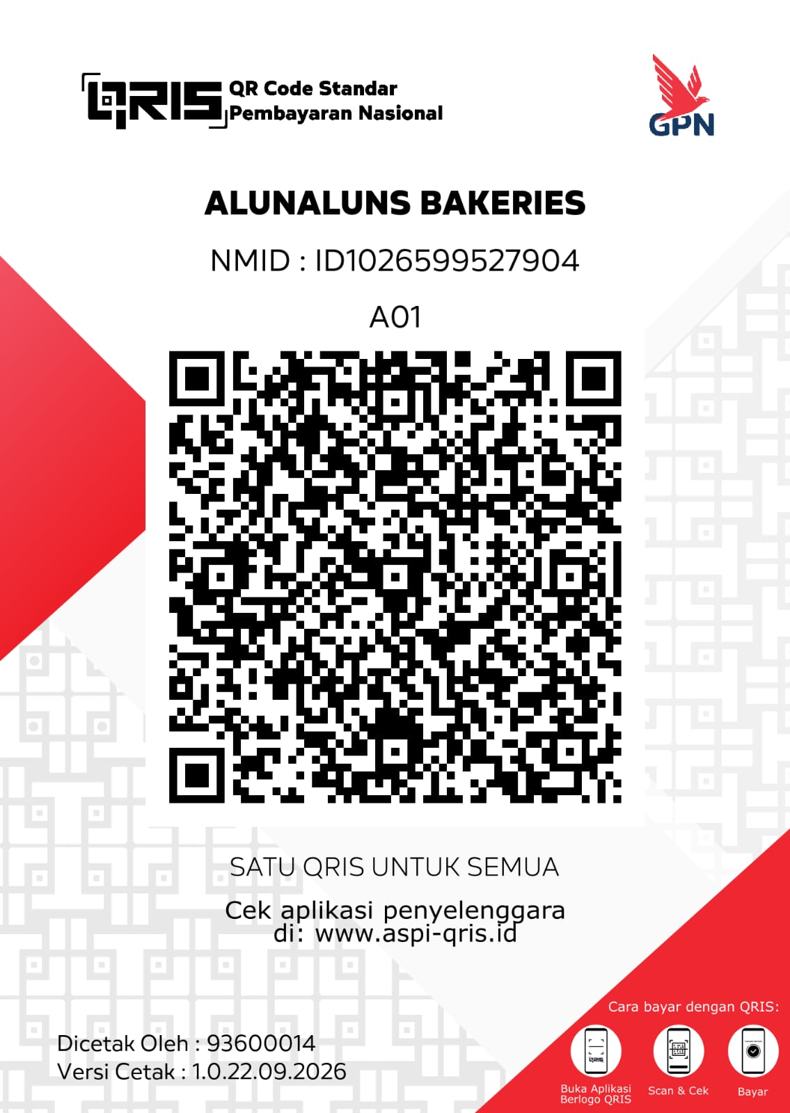 QRIS Alunaluns Bakeries